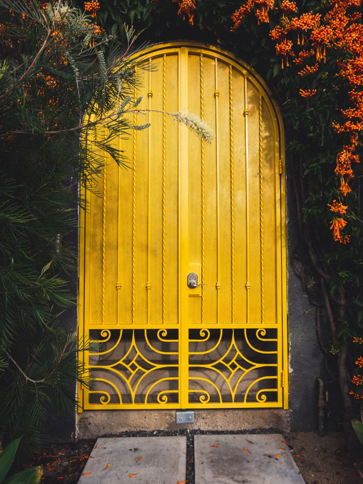 Photo of yellow door